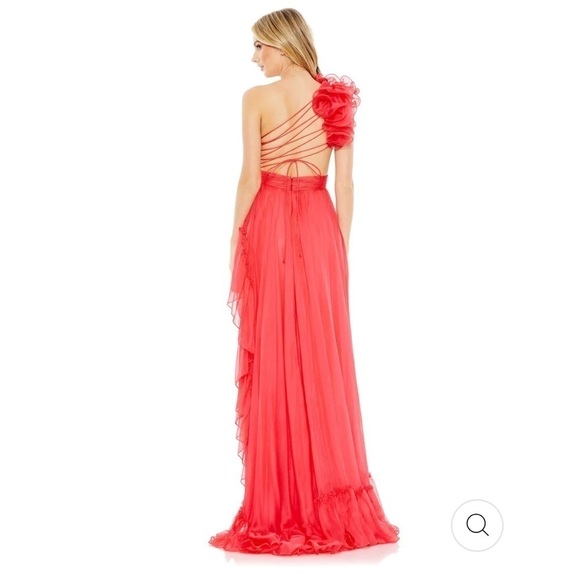 Mac Duggal RUFFLED ONE SHOULDER ASYMMETRICAL GOWN size 8 NEW $598 - Picture 3 of 12